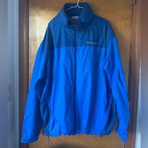 Blue Columbia Men's Glennaker Lake II Rain Jacket Size XXL